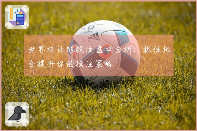 世界杯让球投注盘口分析：抓住机会提升你的投注策略